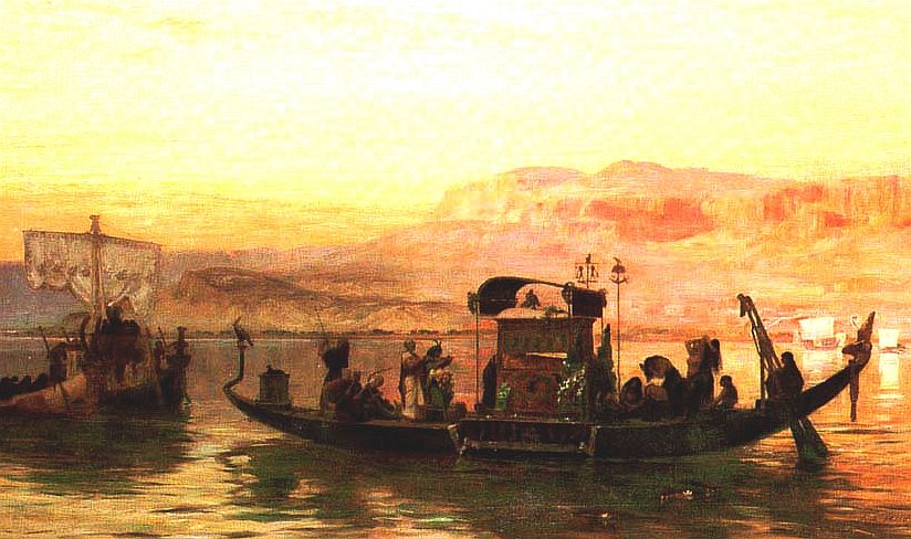 Cleopatra's barge at Alexandria