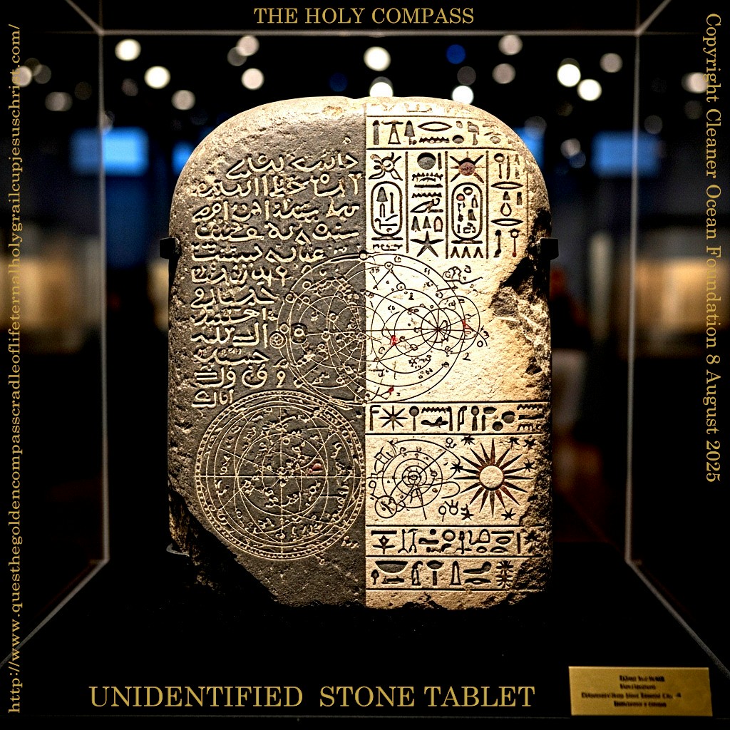 The Holy Compass, a stone tablet in Jerusalem Museum, is decoded by HAL, as the divine grail that they may be looing for.